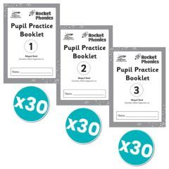 Rocket Phonics Pupil Practice Books 1-3 x 30 copies 