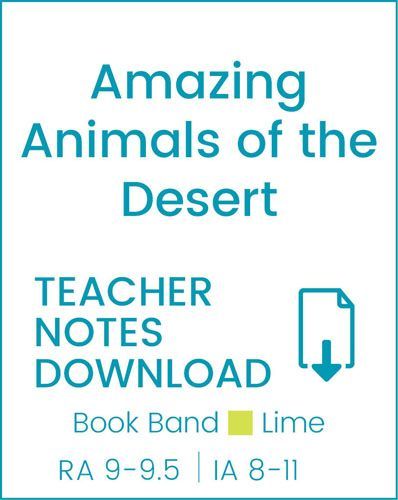 Enjoy Guided Reading: Amazing Animals of the Desert Teacher Notes